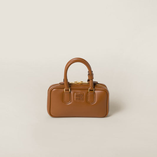 Arcadie leather mini-bag ( MINI ) Cognac Color