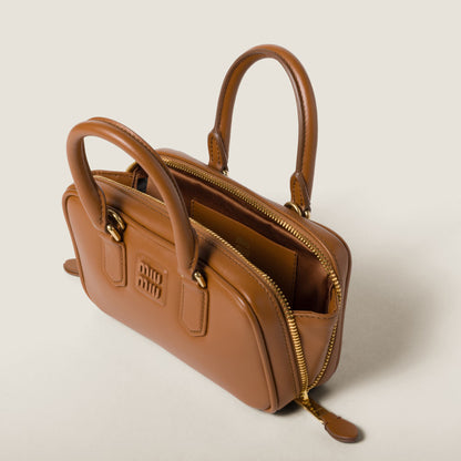 Arcadie leather mini-bag ( MINI ) Cognac Color