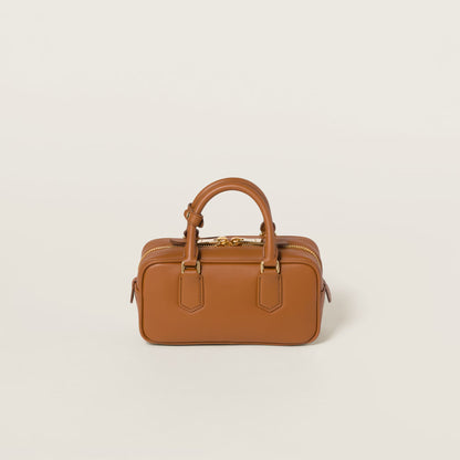 Arcadie leather bag ( REGULAR) Cognac Color