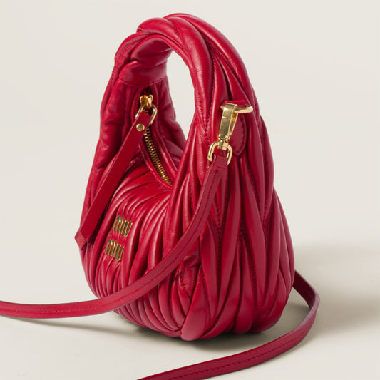 Wander nap leather hobo bag Red -  حقيبة هوبو أحمر Wander جلد