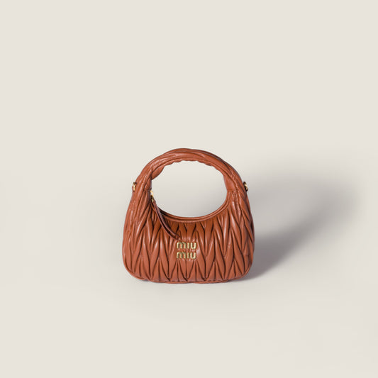 Wander nap leather hobo bag Rust -  حقيبة هوبو بني فاتح Wander جلد
