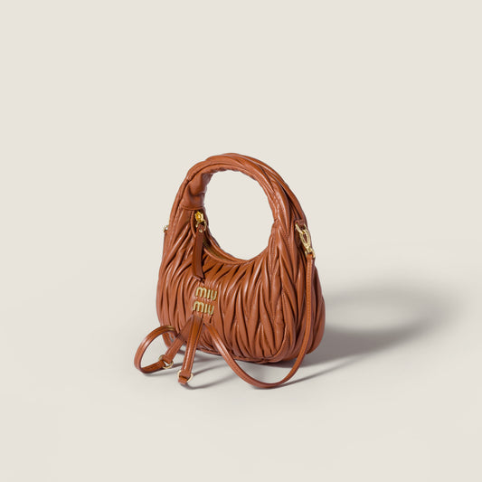 Wander nap leather hobo bag Rust -  حقيبة هوبو بني فاتح Wander جلد