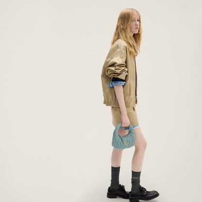 Wander nap leather hobo Powder Blue -  حقيبة لبني Wander جلد