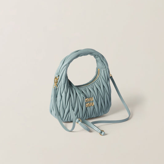 Wander nap leather hobo Powder Blue -  حقيبة لبني Wander جلد