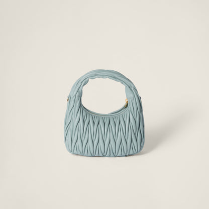 Wander nap leather hobo Powder Blue -  حقيبة لبني Wander جلد