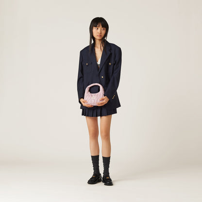 Wander nap leather hobo Alabaster Pink -  حقيبة وردي مرمري Wander جلد