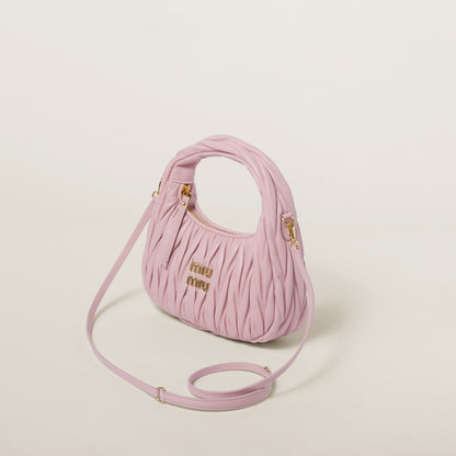 Wander nap leather hobo Alabaster Pink -  حقيبة وردي مرمري Wander جلد