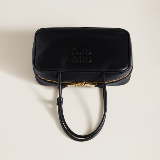 Beau leather top-handle bag Black (Medium)