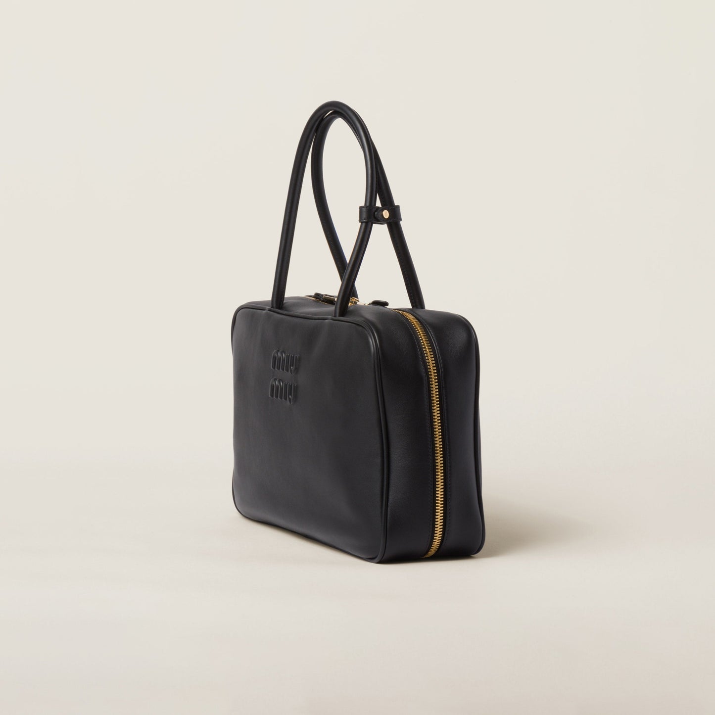 Leather Beau bag Black (Large)