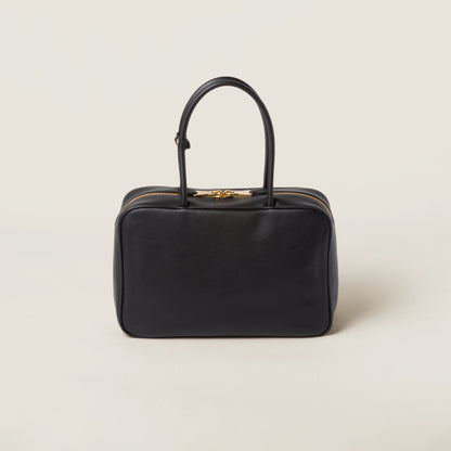 Leather Beau bag Black (Large)