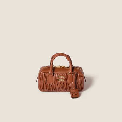 Arcadie leather bag matelassé Brown - حقيبة Arcadie جلد لون بني ماتلاسي