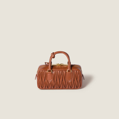 Arcadie leather bag matelassé Brown - حقيبة Arcadie جلد لون بني ماتلاسي