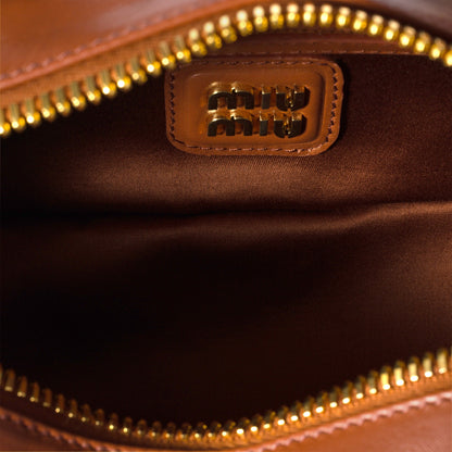 Arcadie leather bag matelassé Brown - حقيبة Arcadie جلد لون بني ماتلاسي