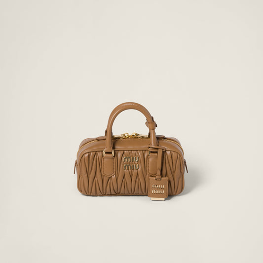 Arcadie leather bag matelassé Caramel - حقيبة Arcadie جلد لون كراميل ماتلاسي