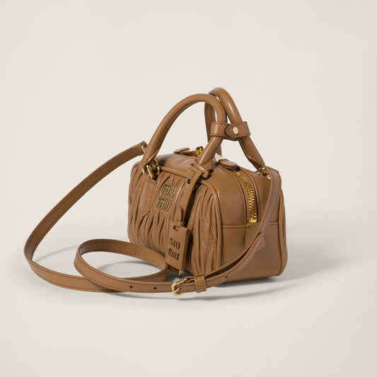 Arcadie leather bag matelassé Caramel - حقيبة Arcadie جلد لون كراميل ماتلاسي
