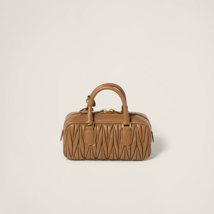 Arcadie leather bag matelassé Caramel - حقيبة Arcadie جلد لون كراميل ماتلاسي