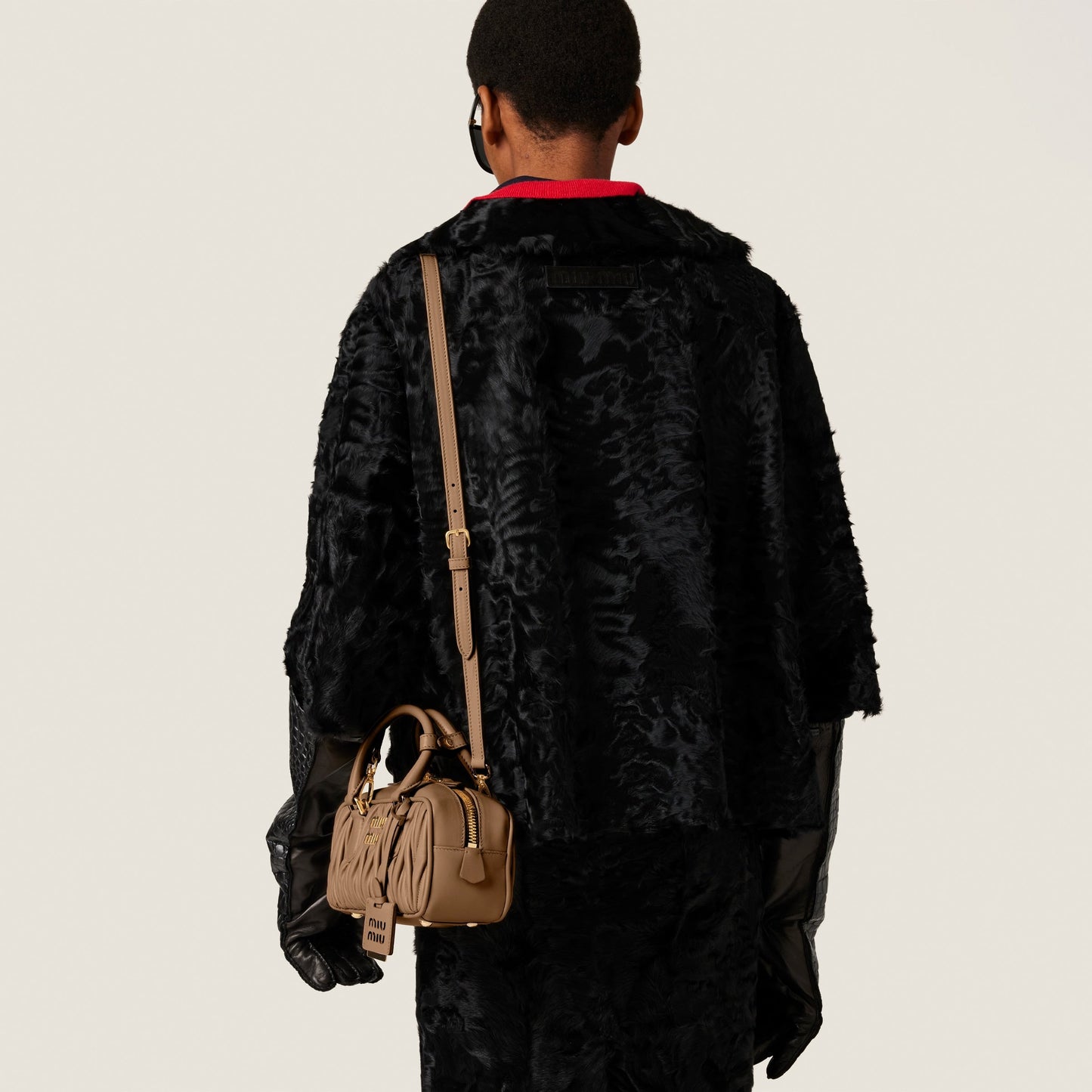 Arcadie leather bag matelassé Caramel - حقيبة Arcadie جلد لون كراميل ماتلاسي