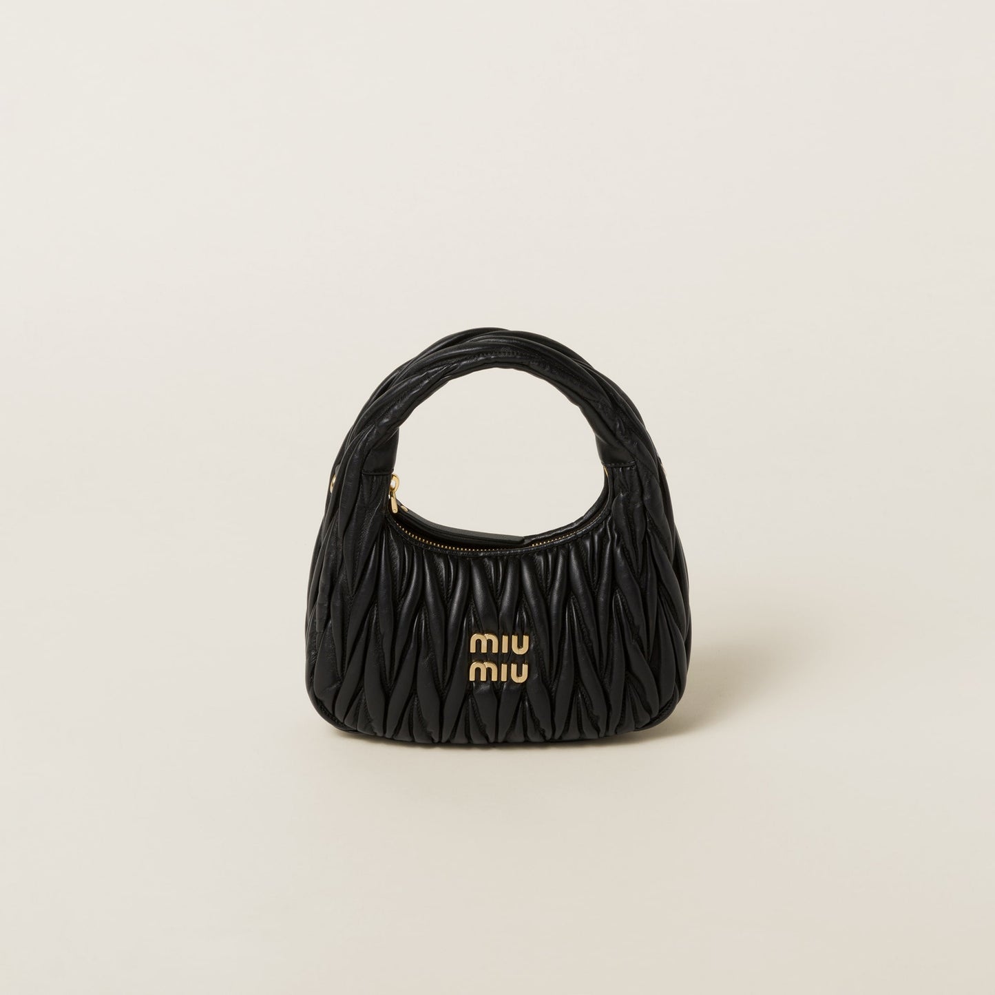 Wander nap leather hobo bag Black -  حقيبة هوبو أسودWander جلد