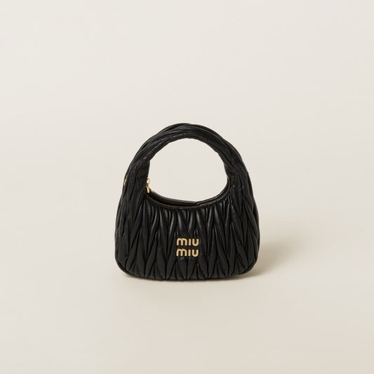 Wander nap leather hobo bag Black -  حقيبة هوبو أسودWander جلد
