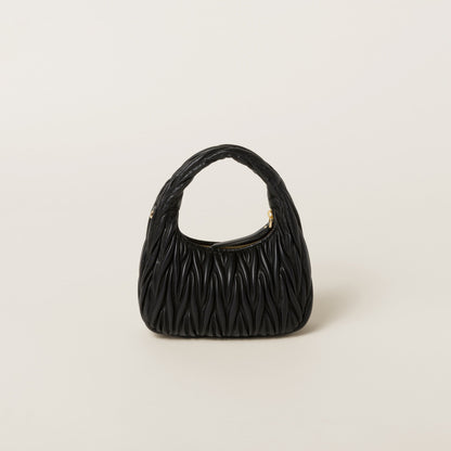 Wander nap leather hobo bag Black -  حقيبة هوبو أسودWander جلد