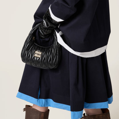 Wander nap leather hobo bag Black -  حقيبة هوبو أسودWander جلد