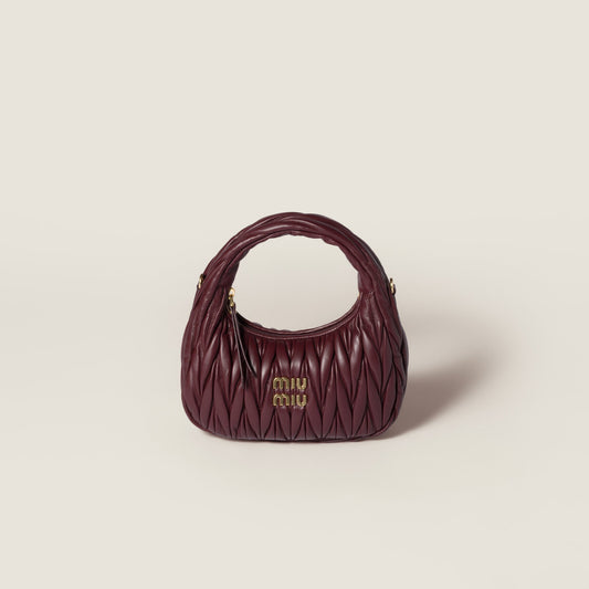Wander nap leather hobo bag Burgundy -  حقيبة هوبو نبيتي غامق Wander جلد