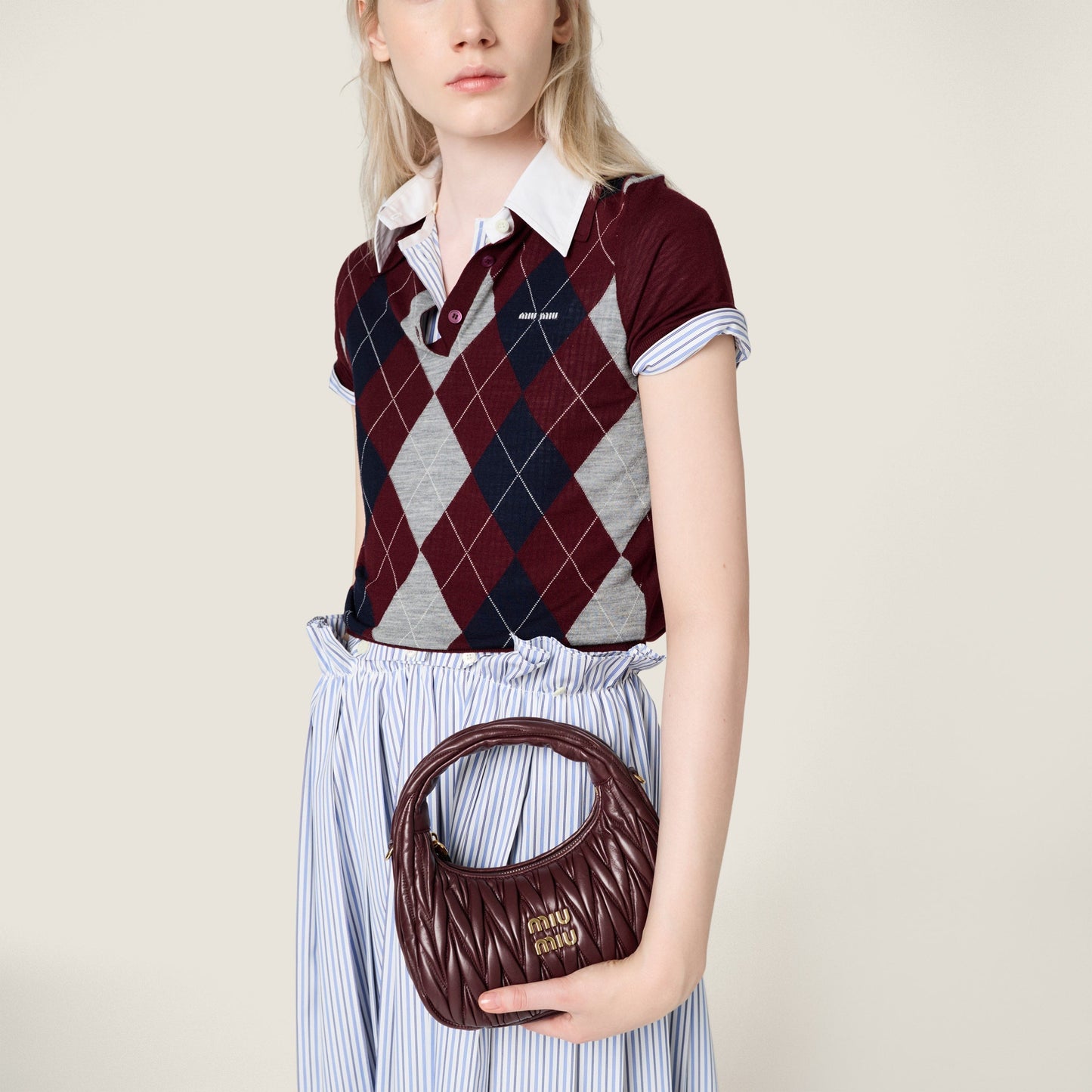 Wander nap leather hobo bag Burgundy -  حقيبة هوبو نبيتي غامق Wander جلد