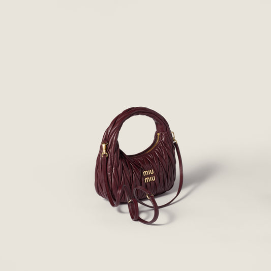 Wander nap leather hobo bag Burgundy -  حقيبة هوبو نبيتي غامق Wander جلد