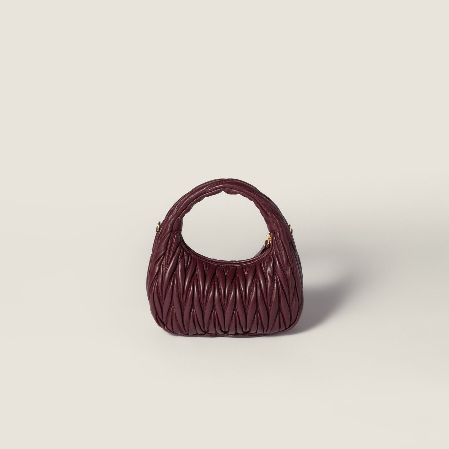 Wander nap leather hobo bag Burgundy -  حقيبة هوبو نبيتي غامق Wander جلد