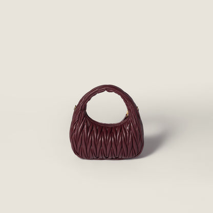 Wander nap leather hobo bag Burgundy -  حقيبة هوبو نبيتي غامق Wander جلد