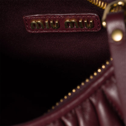 Wander nap leather hobo bag Burgundy -  حقيبة هوبو نبيتي غامق Wander جلد