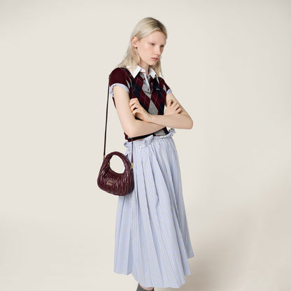 Wander nap leather hobo bag Burgundy -  حقيبة هوبو نبيتي غامق Wander جلد